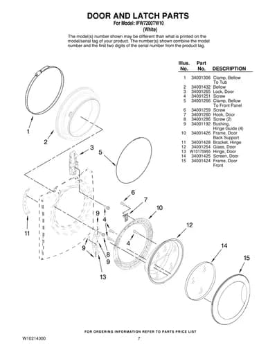 DOOR AND LATCH PARTS
