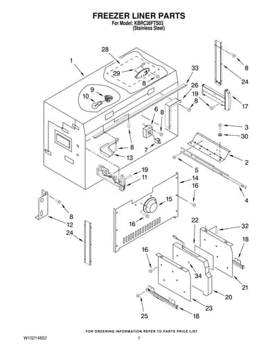 FREEZER LINER PARTS