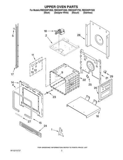 UPPER OVEN PARTS