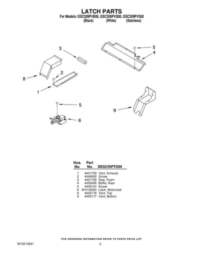 LATCH PARTS