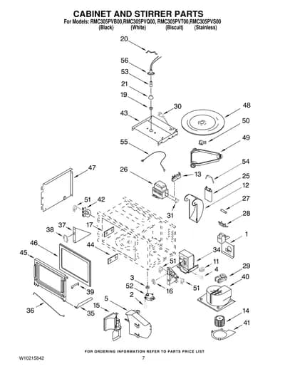 CABINET AND STIRRER PARTS