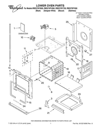 LOWER OVEN PARTS
