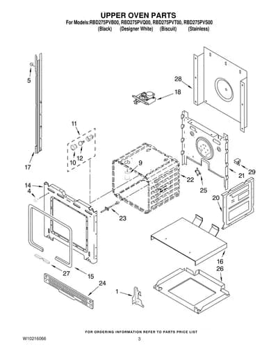 UPPER OVEN PARTS