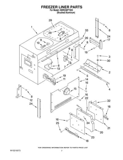 FREEZER LINER PARTS