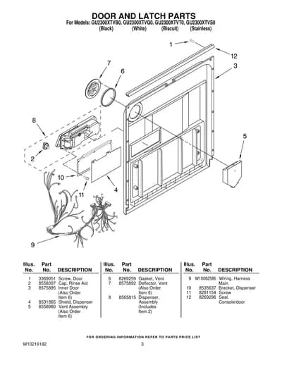 DOOR AND LATCH PARTS