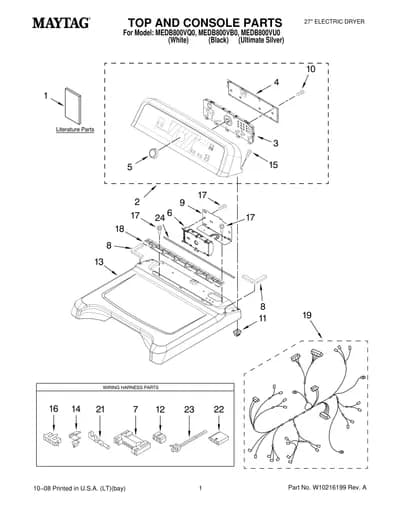 TOP AND CONSOLE PARTS