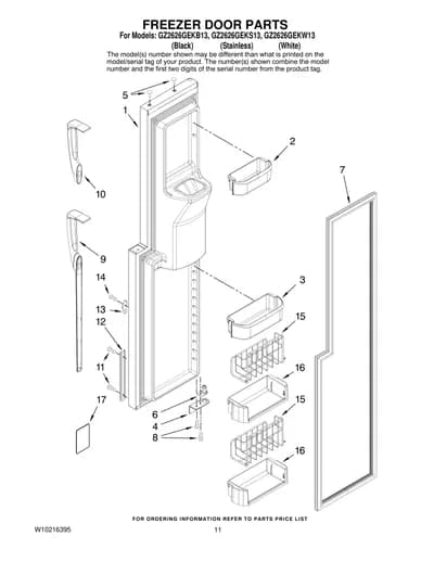 FREEZER DOOR PARTS