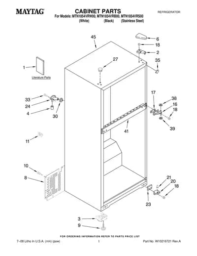 CABINET PARTS