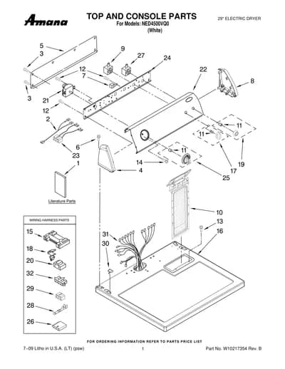 TOP AND CONSOLE PARTS