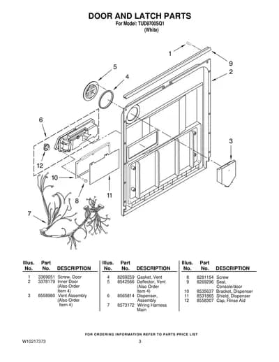 DOOR AND LATCH PARTS