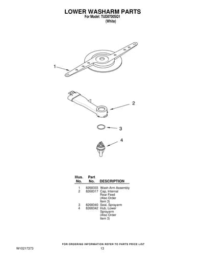 LOWER WASHARM PARTS