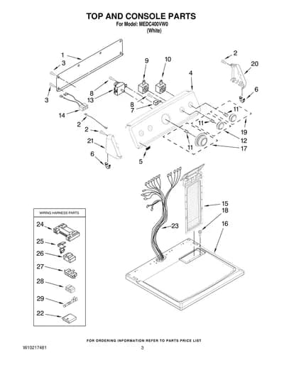 TOP AND CONSOLE PARTS