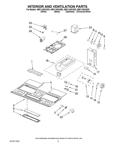 INTERIOR AND VENTILATION PARTS