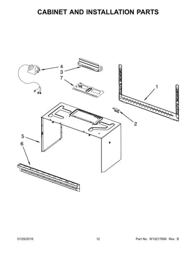 CABINET AND INSTALLATION PARTS