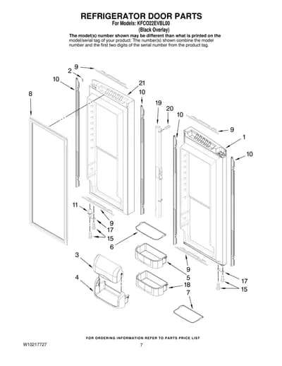 REFRIGERATOR DOOR PARTS