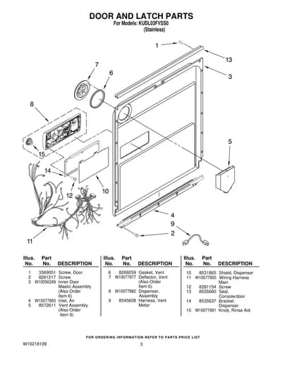DOOR AND LATCH PARTS