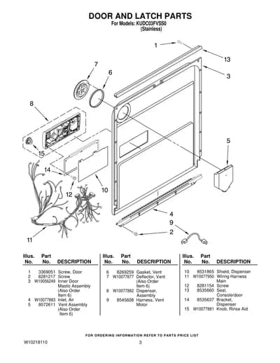 DOOR AND LATCH PARTS