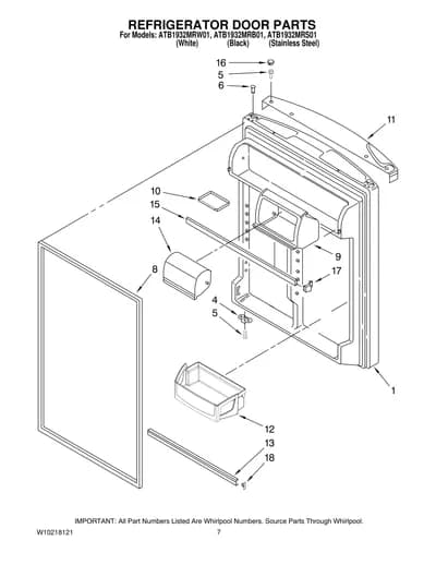 REFRIGERATOR DOOR PARTS