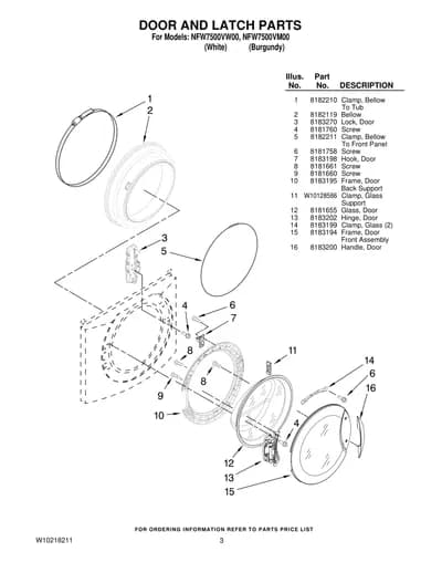 DOOR AND LATCH PARTS