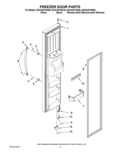 FREEZER DOOR PARTS
