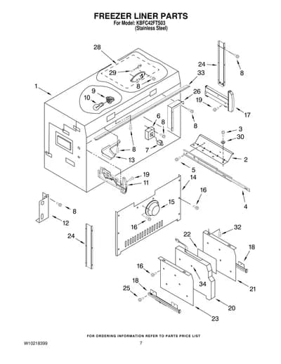 FREEZER LINER PARTS