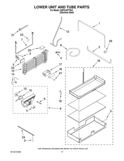 LOWER UNIT AND TUBE PARTS