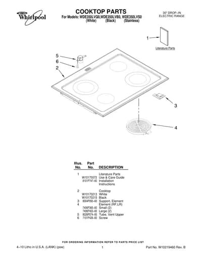 COOKTOP PARTS