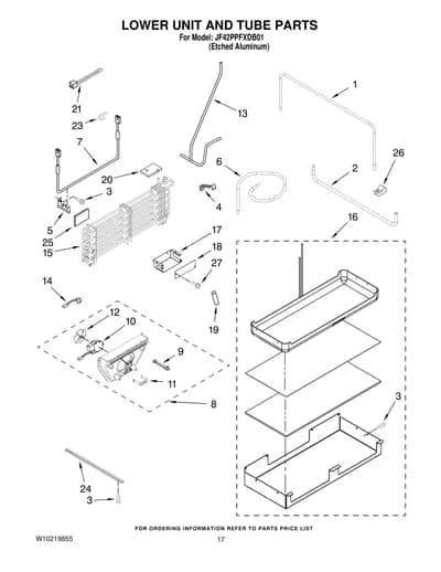LOWER UNIT AND TUBE PARTS