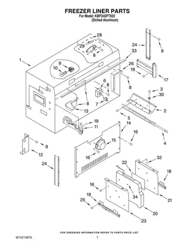FREEZER LINER PARTS
