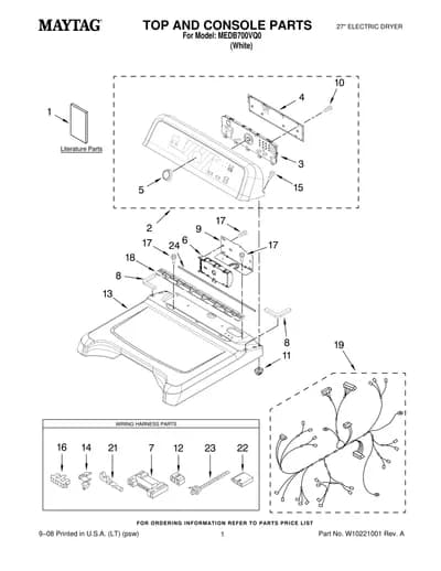 TOP AND CONSOLE PARTS