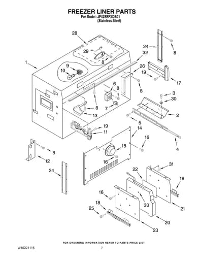 FREEZER LINER PARTS