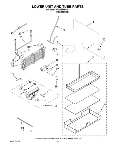 LOWER UNIT AND TUBE PARTS