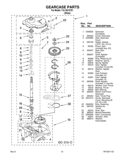 GEARCASE PARTS