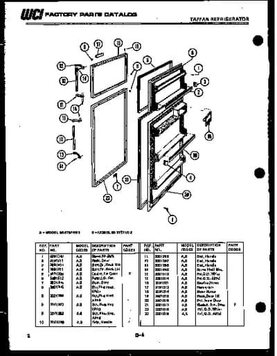 CABINET AND COMPONENT PARTS