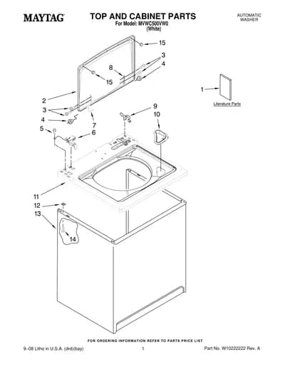 TOP AND CABINET PARTS
