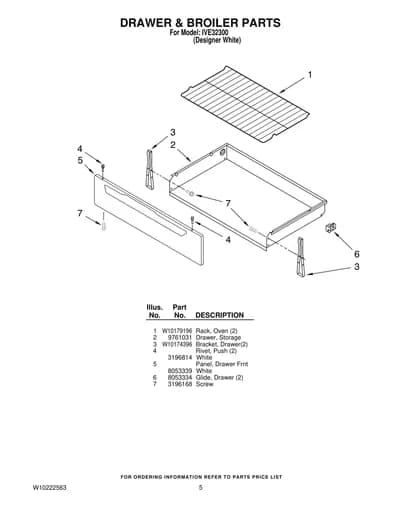 DRAWER & BROILER PARTS