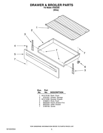 DRAWER & BROILER PARTS