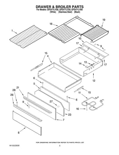 DRAWER & BROILER PARTS