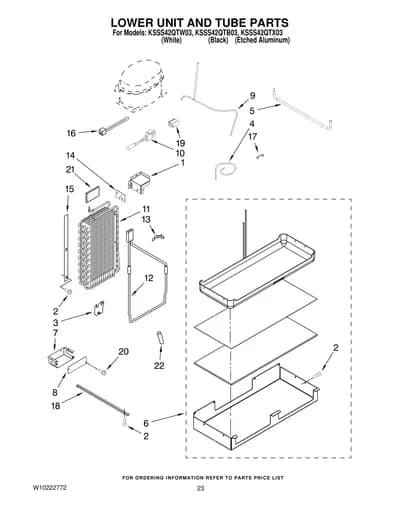 LOWER UNIT AND TUBE PARTS
