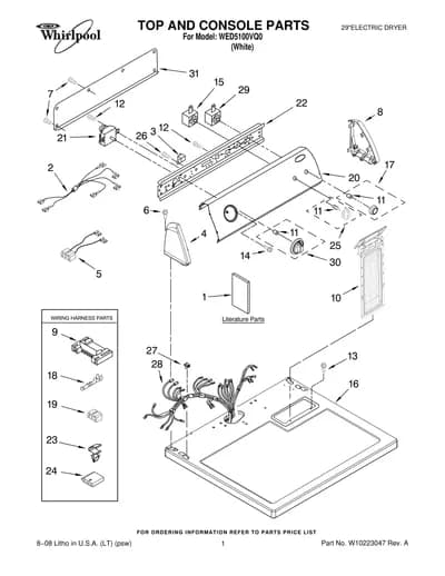 TOP AND CONSOLE PARTS