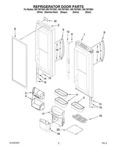 REFRIGERATOR DOOR PARTS