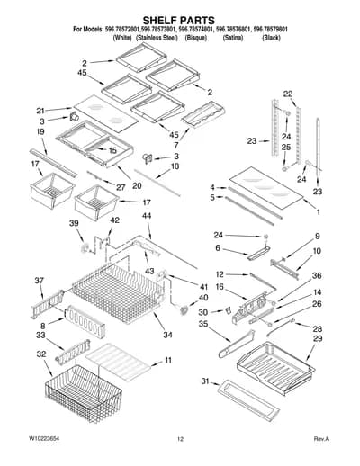 SHELF PARTS