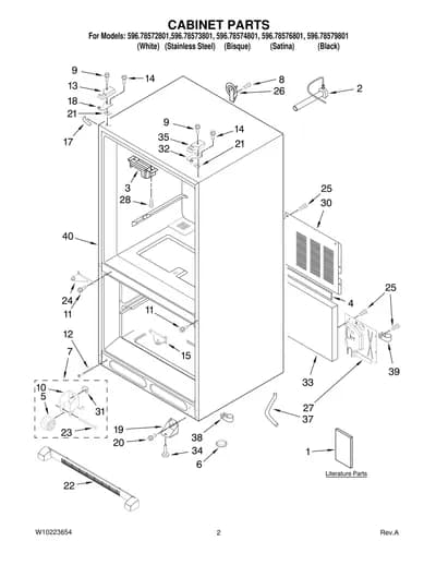 CABINET PARTS