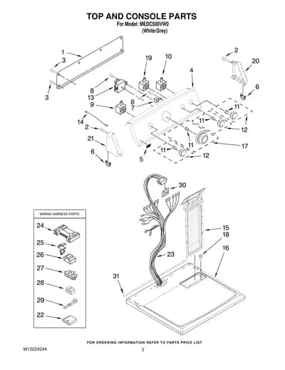 TOP AND CONSOLE PARTS