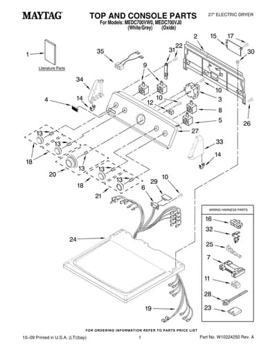 TOP AND CONSOLE PARTS