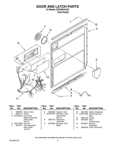 DOOR AND LATCH PARTS