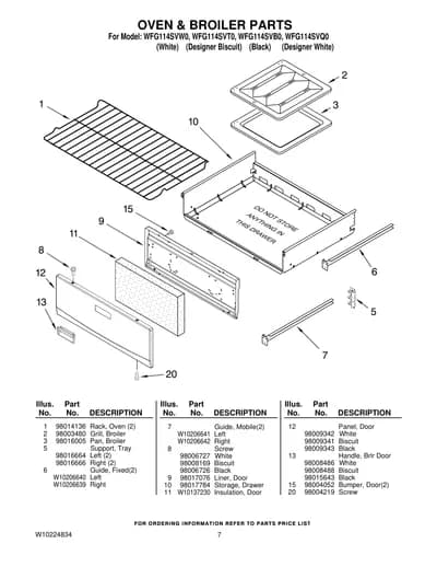 OVEN & BROILER PARTS