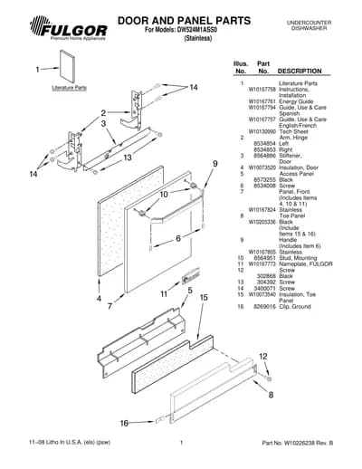 DOOR AND PANEL PARTS
