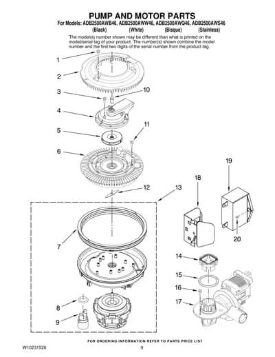 PUMP AND MOTOR PARTS