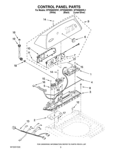 CONTROL PANEL PARTS